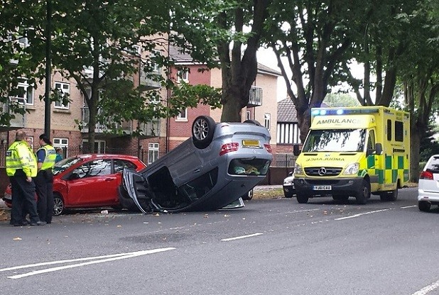 Overturned Car